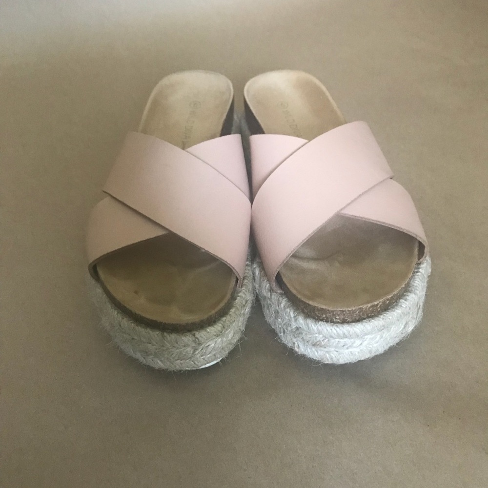 Espadrilles Platform Shoes Pale Pink